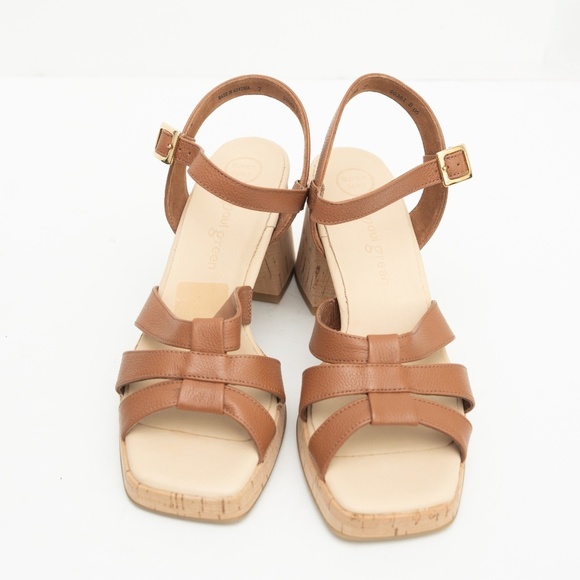 Paul Green Tina Sandal Cognac Brown Size 9.5 - Picture 2 of 12